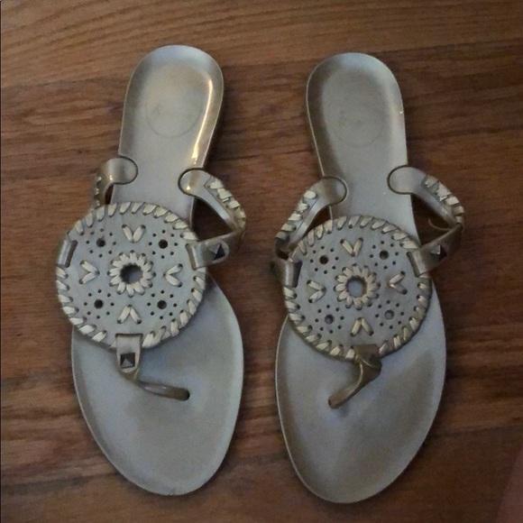 Jack Rogers Shoes - Gold jack roger jellies